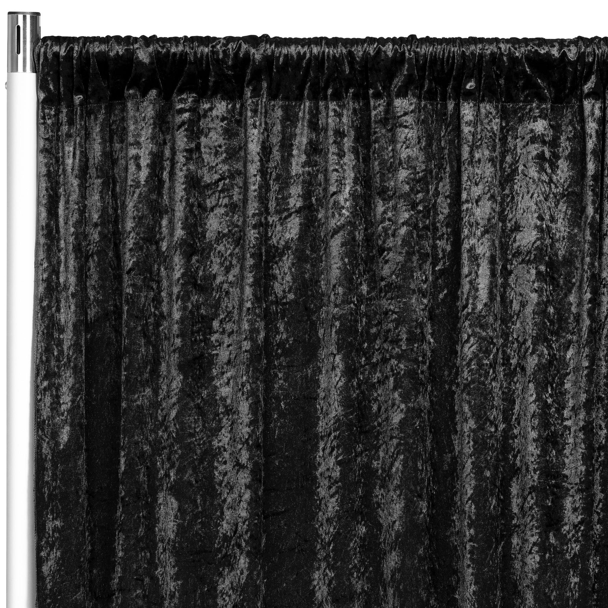 Pendrillon velours noir 3×4m